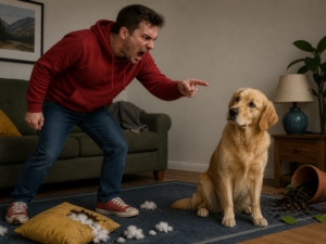 Angry Guy Confused Dog Photo