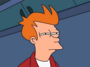 Futurama Fry Suspicious