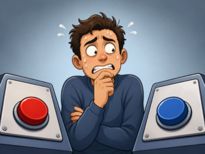 Nervous Two Button Choice